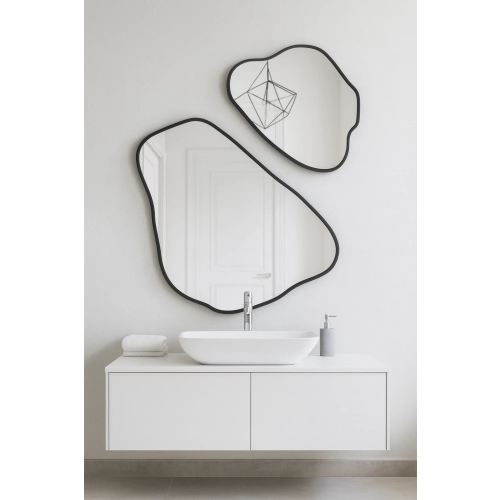 Zestaw luster o nieregularnym kształcie w ramie - MORION W RAMIE